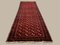 Vintage Turkish Tribal Wool Runner Rug in Red and Black, 1950s, Image 3