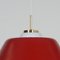 Danish Red Hanging Lamp by Bent Karlby for Lyfa, 1960s 8