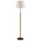 Mid-Century Scandinavian Floor Lamp in Brass and Leather from Falkenbergs Belysning, 1960s 1