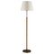 Mid-Century Scandinavian Floor Lamp in Brass and Leather from Falkenbergs Belysning, 1960s, Image 1