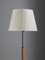 Lampadaire Mid-Century Scandinave en Laiton et Cuir de Falkenbergs Belysning, 1960s 2