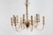 Hollywood Regency Venetian Glass 12-Light Chandelier from Murano Glass Sommerso, 1950s 3