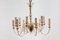 Lámpara de araña Hollywood Regency de 12 luces de cristal de Murano de Sommerso, años 50, Imagen 3
