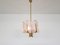 Glass and Brass Chandelier, 1960s 3