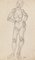 Study of Figure - Original Pen on Paper by Louis Durand - 20th Century 20th Century, Immagine 1