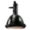 Large Black Enamel Industrial Round Glass Pendant Light 1