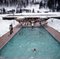 Snow Round the Pool Oversize C Print Framed in White by Slim Aarons 1