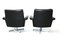 Black Leather Armchairs by H. W. Klein, Set of 2 3