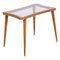 Table Basse Mid-Century Moderne avec Plateau en Verre Style Ico Parisi 1