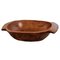 Antique Tirolean Hand-Carved Chestnut Wood Basin Bowl 1