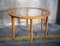 Mesa de comedor danesa redonda de 6 patas, años 70, Imagen 1