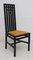 High Back Dining Chairs in Black Lacquered Wood, 1979, Set of 4 8