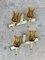 Mid-20th-Century Iron and Colored Glass Wall Lights, 1960s, Set of 3, Image 6