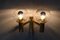 Lampade da parete minimaliste in ottone con sfere in vetro di OTT International, anni '60, set di 3, Immagine 7