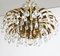 Large Brass and Crystal Chandelier from Palwa, Germany, 1960s 5