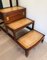 French Wood & Leather Folding Staircase Transformable into a Coffee Table, 1950s 7