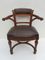 French Art Nouveau Carved Oak Armchair 1