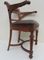 French Art Nouveau Carved Oak Armchair, Image 12