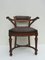 French Art Nouveau Carved Oak Armchair 2