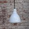 Lámpara colgante industrial vintage esmaltada en blanco, Imagen 6