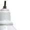 Vintage White Enamel Industrial Factory Pendant Light, Image 2