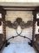 Antique Carved Console Table with Beige Marble Top 10