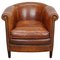 Vintage Dutch Cognac Leather Club Chair, Image 1