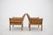 Danish Genius Leather & Rosewood Chairs with Stools by Illum Wikkelsø, 1960s, Set of 4, Image 11