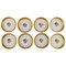 Royal Copenhagen Golden Basket Coasters in Porcelain with Gold Edge, Set of 8, Image 1