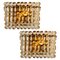 Apliques de latón dorado, metal y cristal de Kinkeldey, años 60. Juego de 2, Imagen 1
