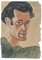 Portrait - Original Watercolor Drawing - Late 20th Century Late 20th Century 1