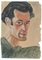 Portrait - Original Watercolor Drawing - Late 20th Century Late 20th Century, Image 1
