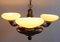 Lampada da soffitto Art Nouveau a 3 luci, anni '20, Immagine 2