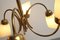 Lámpara de araña de latón, años 50, Imagen 7