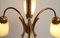 Lámpara de araña de latón, años 50, Imagen 4