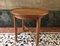 Mid-Century Walnut Round Coffee Table with Cherry Flared Edge Top 3