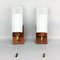 Skandinavische Vintage Teak und Opal Wandlampen, 1960er, 2er Set 1