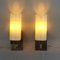 Vintage Scandinavian Teak and Opal Sconces, 1960s, Set of 2 10