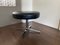 Vintage Modernist Chrome and Leather Stool Ottoman, 1970s, Image 5