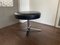 Vintage Modernist Chrome and Leather Stool Ottoman, 1970s, Image 3