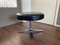 Vintage Modernist Chrome and Leather Stool Ottoman, 1970s, Image 2