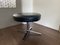 Vintage Modernist Chrome and Leather Stool Ottoman, 1970s 4