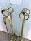 Italian Brass and Glass Fireplace Tools, 1970s 7