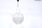 Ceiling Lamp in White and Sandblasted Glass, 1950s 6