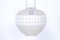 Ceiling Lamp in White and Sandblasted Glass, 1950s 4