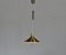 Danish Modern Brass Fusijamaa Pendant Lamp by Th. Valentiner, Copenhagen, 1950s 9