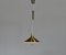 Danish Modern Brass Fusijamaa Pendant Lamp by Th. Valentiner, Copenhagen, 1950s, Image 9