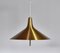 Danish Modern Brass Fusijamaa Pendant Lamp by Th. Valentiner, Copenhagen, 1950s 2