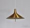 Danish Modern Brass Fusijamaa Pendant Lamp by Th. Valentiner, Copenhagen, 1950s, Image 5