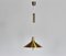 Danish Modern Brass Fusijamaa Pendant Lamp by Th. Valentiner, Copenhagen, 1950s, Image 3